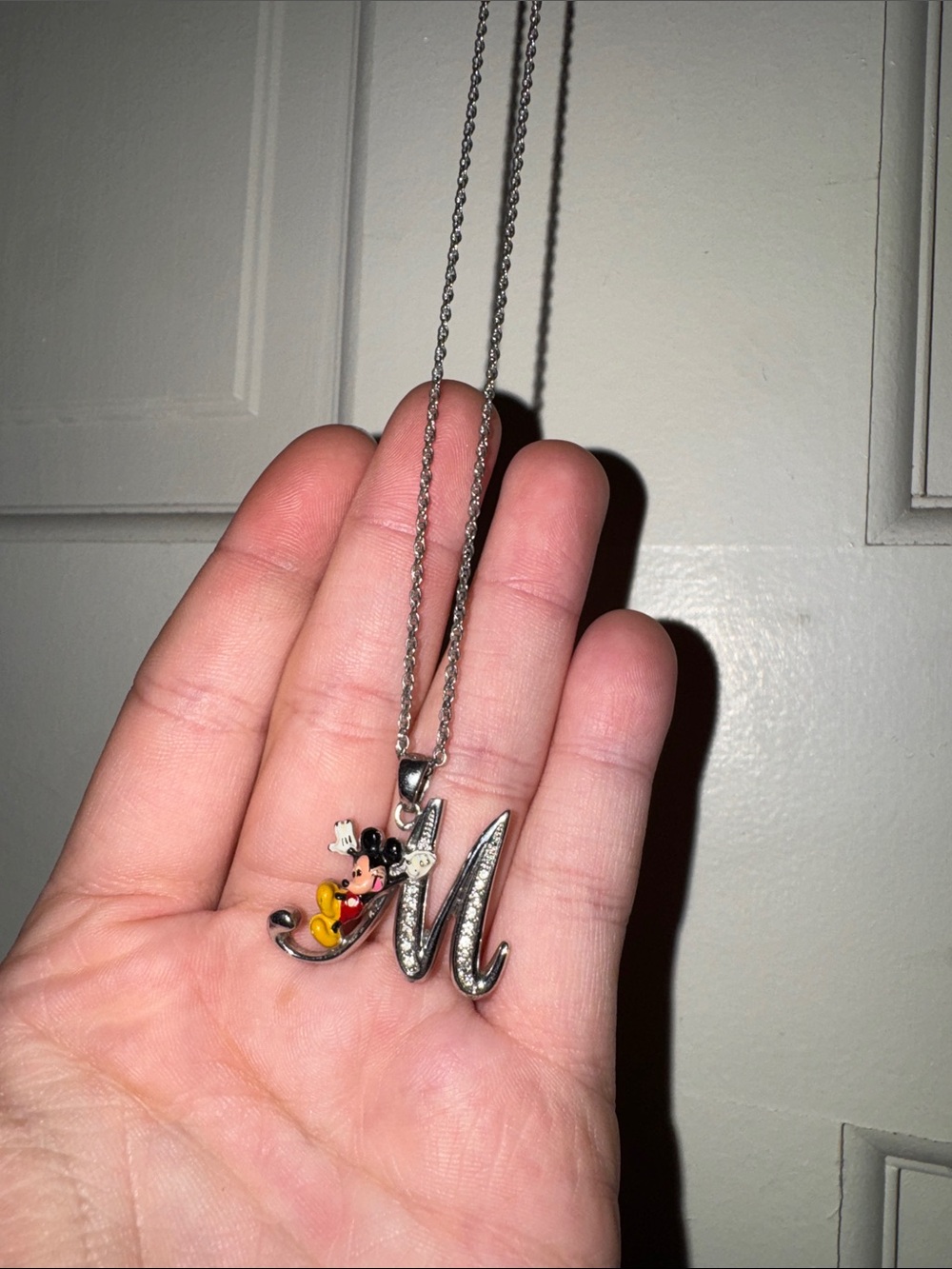 Mickey Mouse Initial Necklace